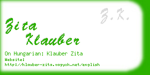 zita klauber business card